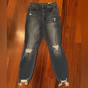 INC Essex Super Skinny High Rise Denim Distressed Women Jeans